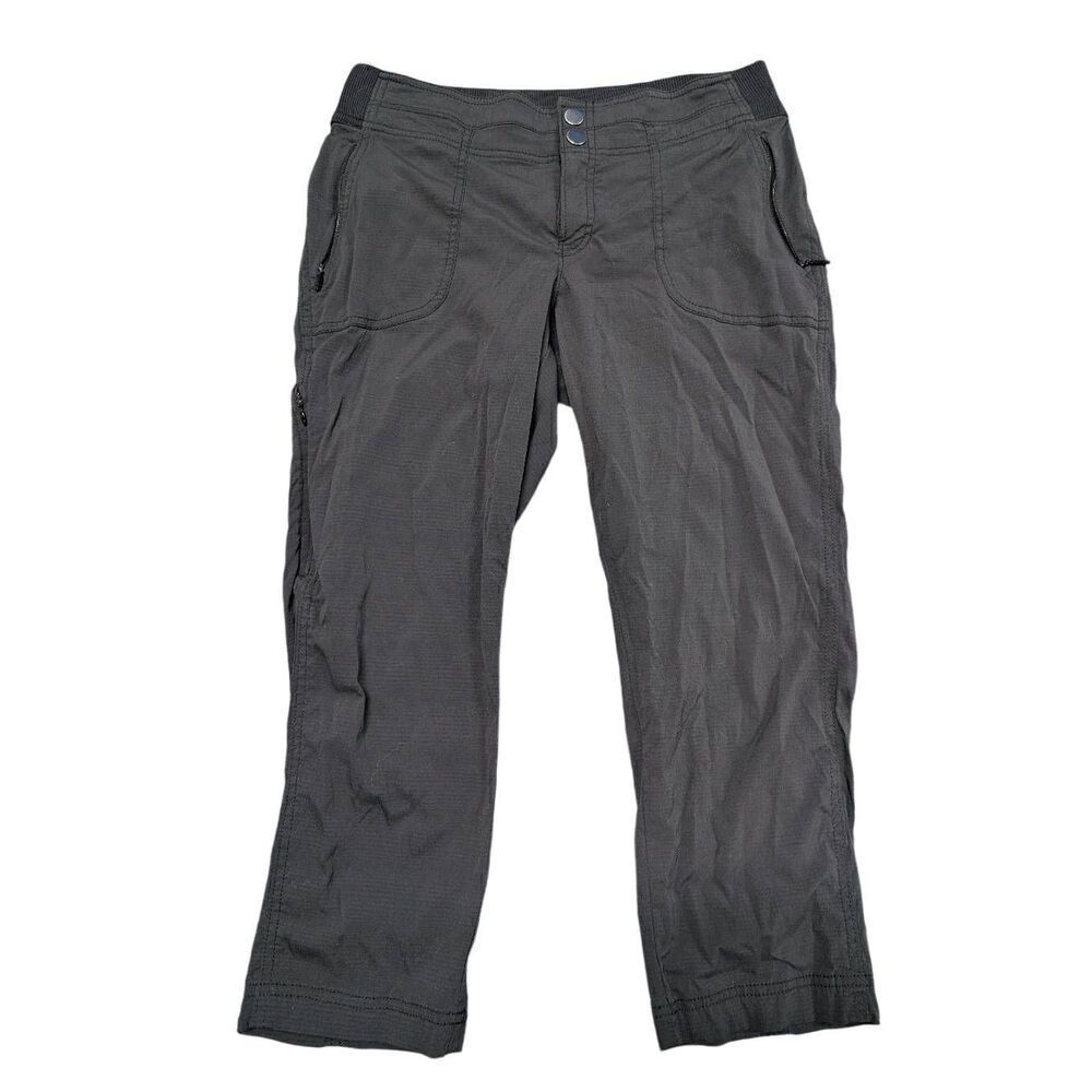 Athleta Cargo Workout Straight Pants Charcoal w Stretch Women's Size 4